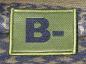 Mobile Preview: ID Patch Bloodgroup OD Green / Desert with Velcro B Neg