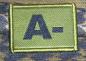 Preview: ID Patch Bloodgroup OD Green / Desert with Velcro A Neg Preview: ID Patch Bloodgroup OD Green / Desert with Velcro A Neg