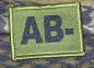 Preview: ID Patch Bloodgroup OD Green / Desert with Velcro AB Neg