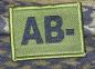Preview: ID Patch Bloodgroup OD Green / Desert with Velcro AB Neg Preview: ID Patch Bloodgroup OD Green / Desert with Velcro AB Neg