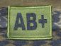 Preview: ID Patch Bloodgroup OD Green / Desert with Velcro AB Pos