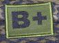 Mobile Preview: ID Patch Bloodgroup Desert with Velcro B Pos