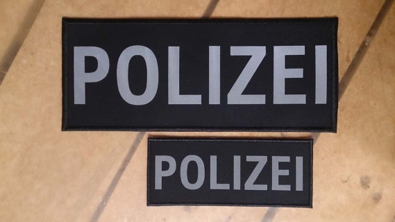 ABZEICHEN POLIZEI PATCH REFLEKTIEREND