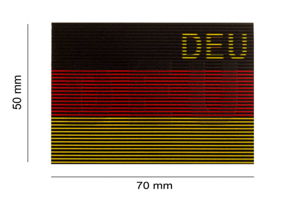 CLAWGEAR IR Patch Deutschland Flagge mit Klett Farbe