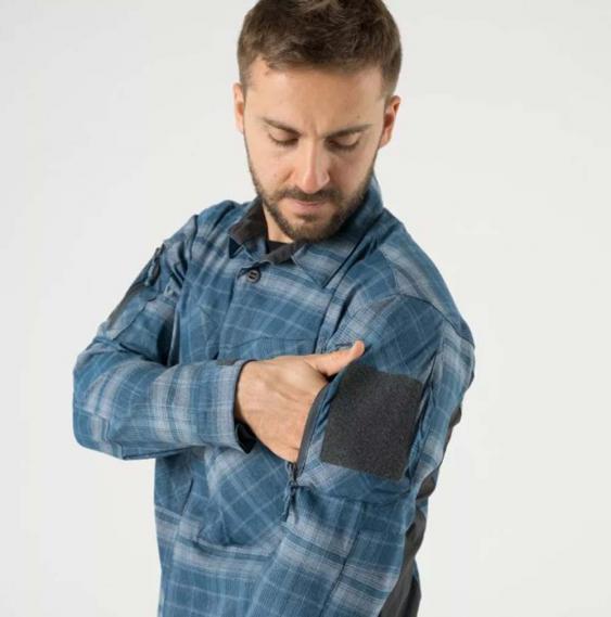 HELIKON-TEX MBDU FLANELL SHIRT WESTERN BLUE PLAID