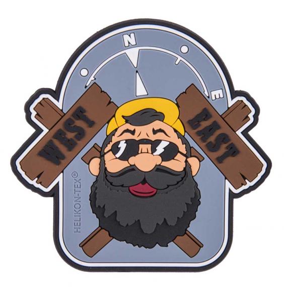 HELIKON-TEX PVC MORALE PATCH BEARDMAN OUTBACK GRAU