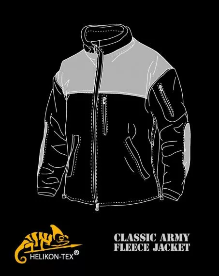 HELIKON-TEX CLASSIC ARMY FLEECE JACKE OLIVE-SCHWARZ