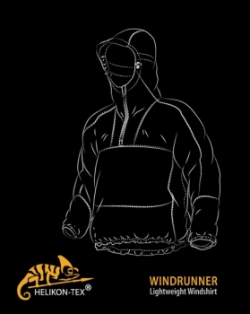 HELIKON-TEX WINDRUNNER® Light Windshirt-WindPack® SCHWARZ
