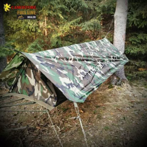 JUNGLE HAMMOCK/MINIZELT MIT CANVAS BODEN US WOODLAND CAMOUFLAGE
