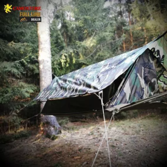 JUNGLE HAMMOCK/MINIZELT MIT CANVAS BODEN US WOODLAND CAMOUFLAGE