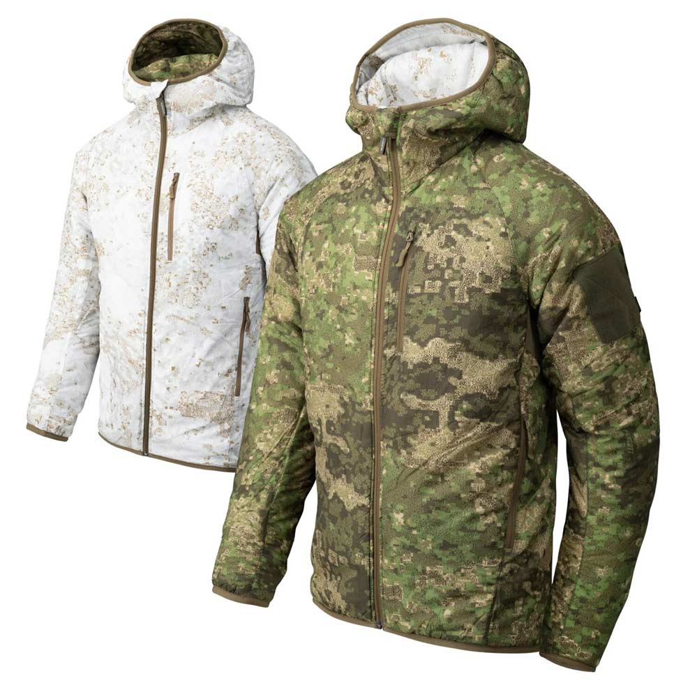 CAMOSTORE - HELIKON TEX WOLFHOUND HOODIE KAELTESCHUTZ REVERSIBLE WENDEJACKE  OUTDOO PENCOTT SNOWDRIFT / PENCOTT WILDWOODR WINTERJACKE