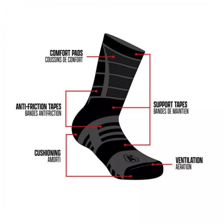 A10 EQUIPMENT SOMMER SOCKEN IMPACT 7" STONE GREY