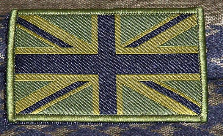 Gewebter Union Jack OD Green / Desert