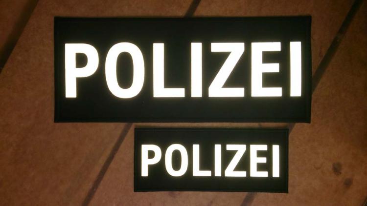 ABZEICHEN POLIZEI PATCH REFLEKTIEREND