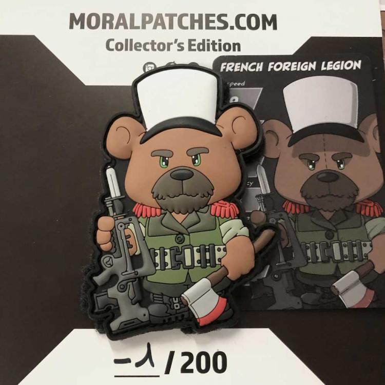 MORALE PATCH WARBEARS - French Foreign Legion Patch MORALE PATCH WARBEARS - French Foreign Legion Patch