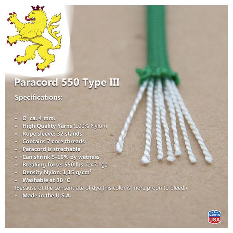 US PARACORD 550 CHARCOAL METERWARE