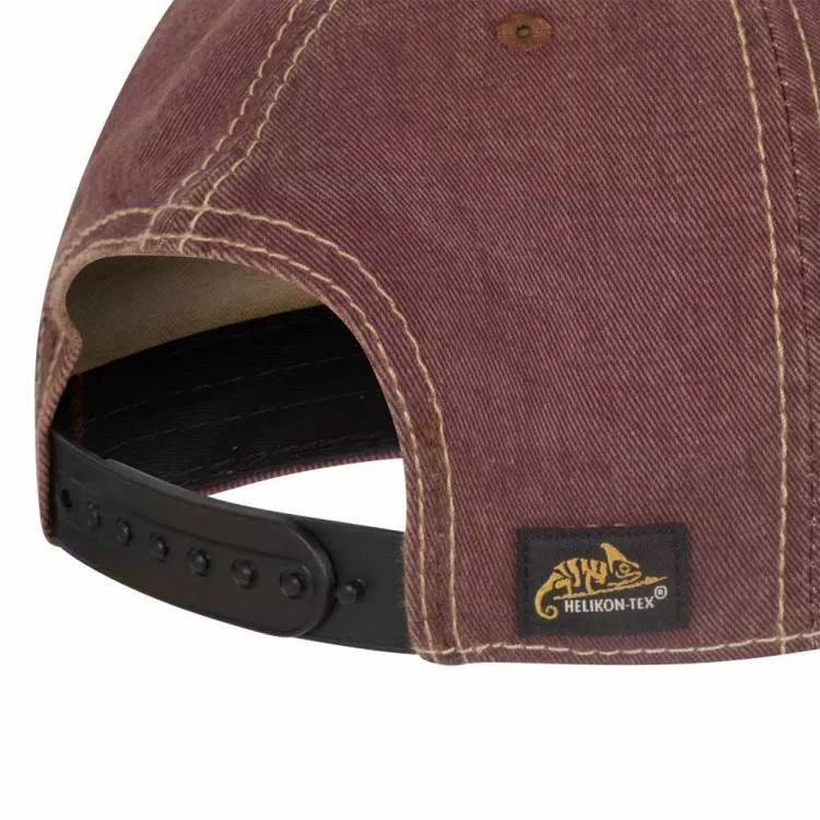 HELIKON-TEX SNAPBACK CAP - Dirty Washed Maroon - Black HELIKON-TEX SNAPBACK CAP - Dirty Washed Maroon - Black
