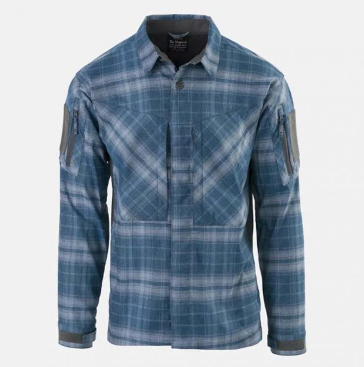 HELIKON-TEX MBDU FLANELL SHIRT WESTERN BLUE PLAID