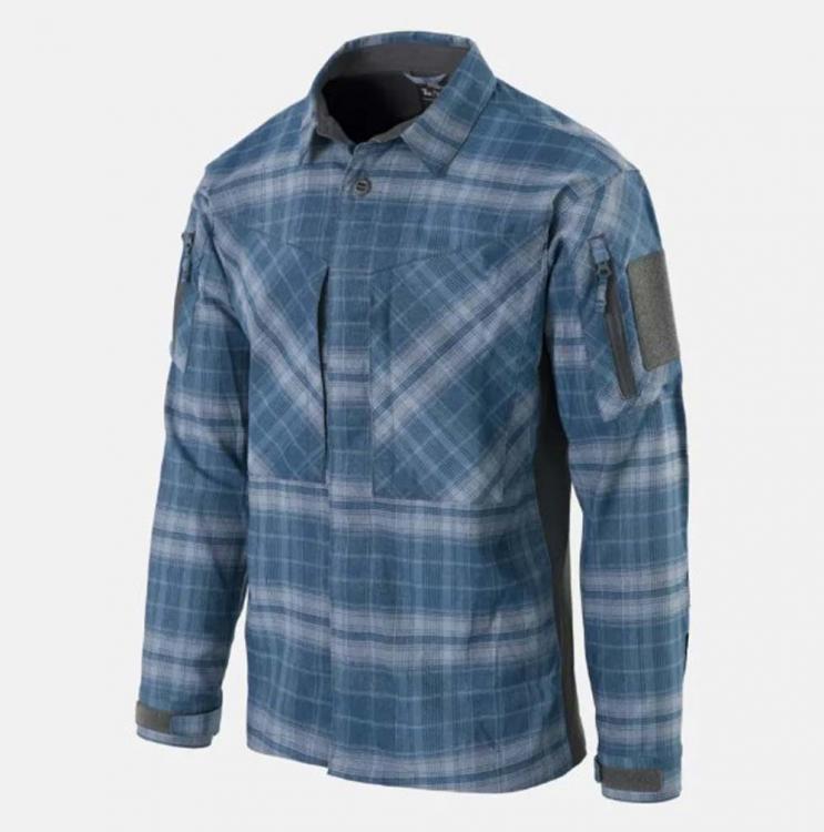 HELIKON-TEX MBDU FLANELL SHIRT WESTERN BLUE PLAID