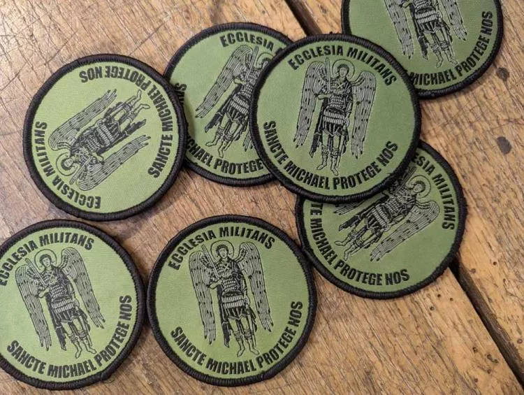 SANKT MICHAEL ECCLESIA MILITANS PATCH OLIVE SANKT MICHAEL ECCLESIA MILITANS PATCH OLIVE