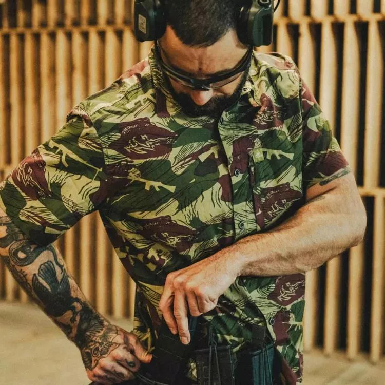 HELIKON-TEX TACTICAL OPS HAWAI SHIRT RHODESIAN BUSHSTROKE CAMOUFLAGE