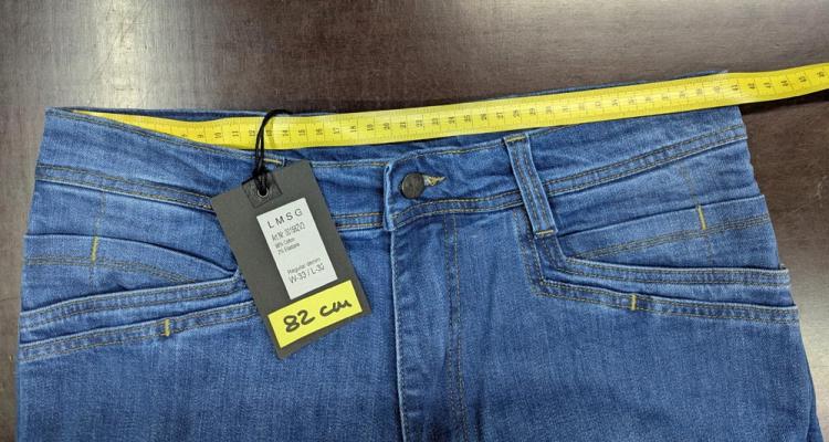 Bundweite 82 cm LMS GEAR - M.U.D. Stone Washed Blue Elastane Denim Zipper V3.0 JEANS