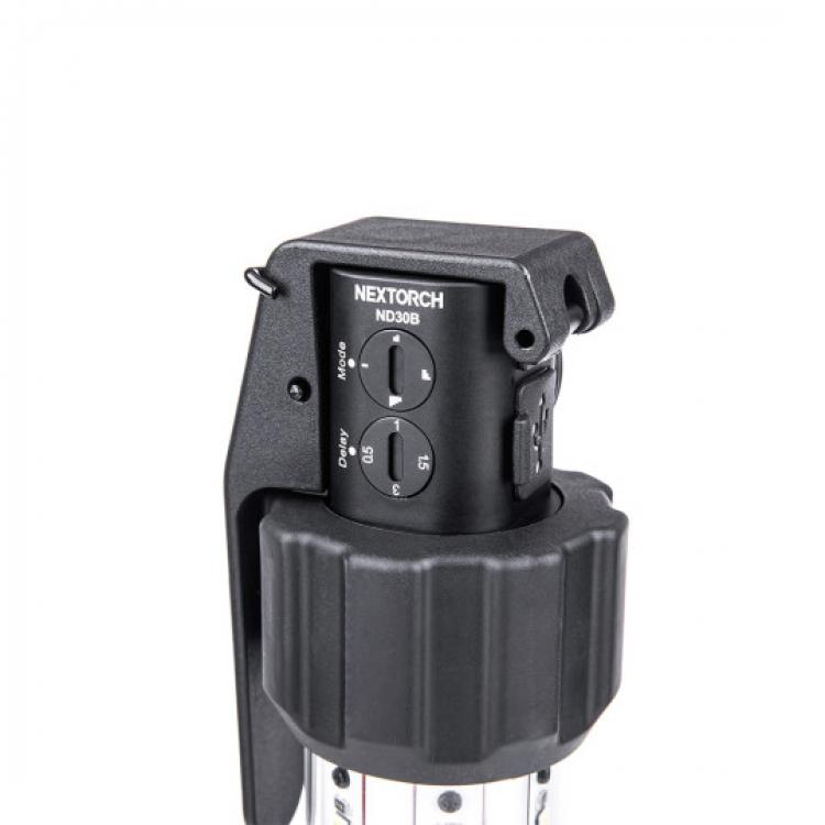 NEXTORCH Taktische Trainings-Blendgranate ND30B – 11.000 Lumen, 130 dB, wiederaufladbar, USB-C