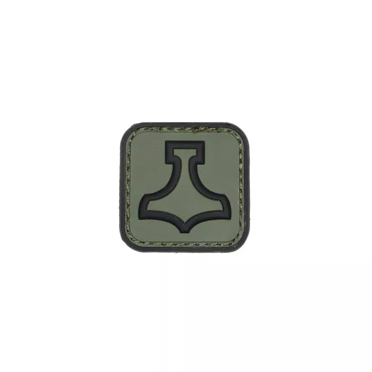 MJOELNIR THORS HAMMER PVC PATCH OLIVE