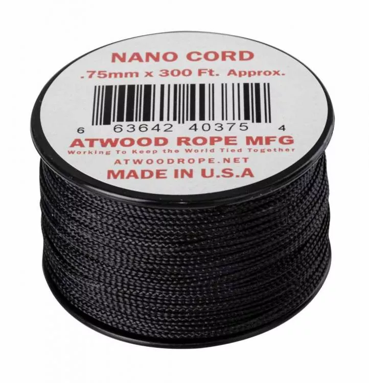 NANO CORD PARACORD 300Ft. SCHWARZ NANO CORD PARACORD 300Ft. SCHWARZ