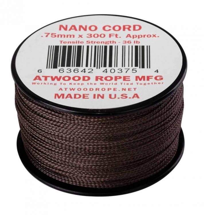 NANO CORD PARACORD 300Ft. US BROWN