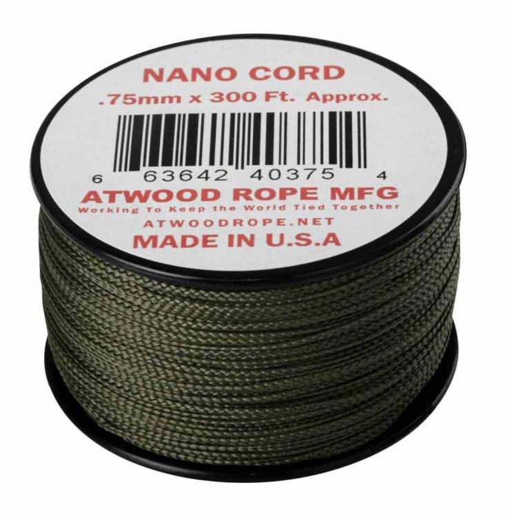 NANO CORD PARACORD 300Ft. OLIVE NANO CORD PARACORD 300Ft. OLIVE