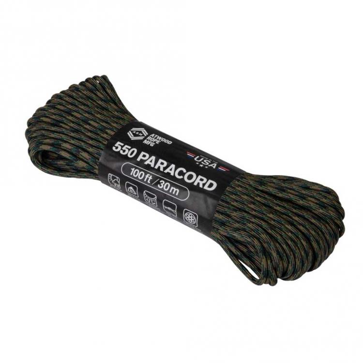 TACTICAL 550  PARACORD 100 FT/30 M  US WOODLAND