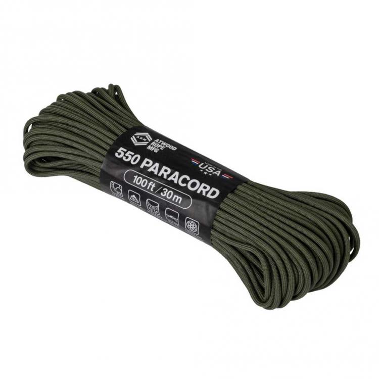 TACTICAL 550  PARACORD 100 FT/30 M  OLIVE