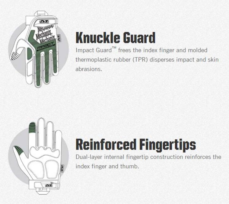 MECHANIX HANDSCHUH M-PACT WOLFGREY MECHANIX HANDSCHUH M-PACT WOLFGREY