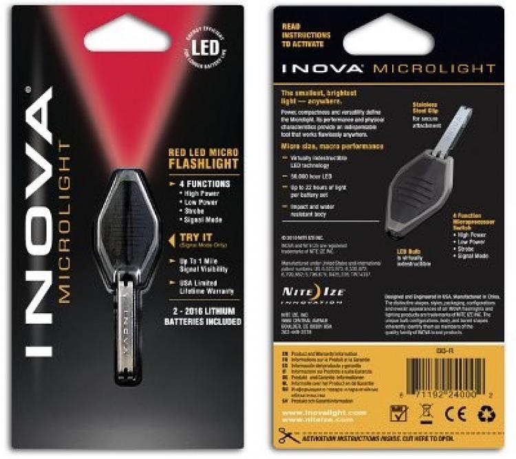 INOVA MICROLIGHT mit Strobe, rotes Licht INOVA MICROLIGHT mit Strobe, rotes Licht