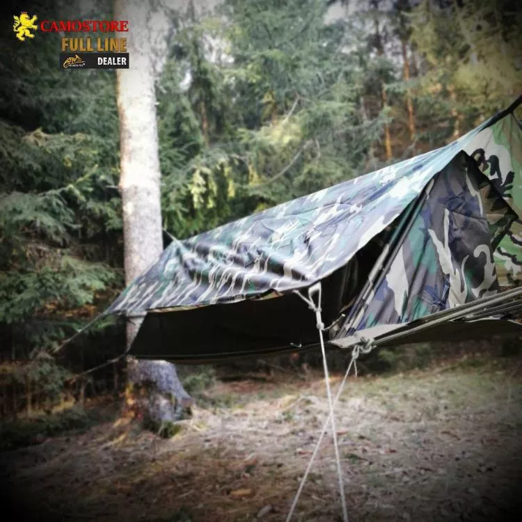 JUNGLE HAMMOCK/MINIZELT MIT CANVAS BODEN US WOODLAND CAMOUFLAGE