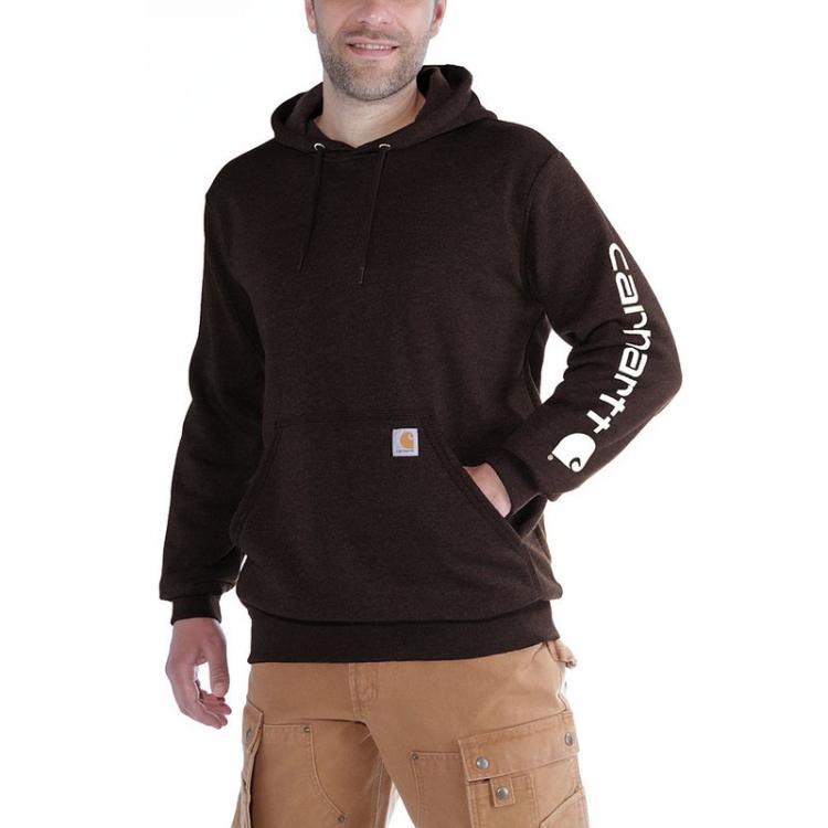 CARHARTT MIDWEIGHT HOODED LOGO SWEATSHIRT