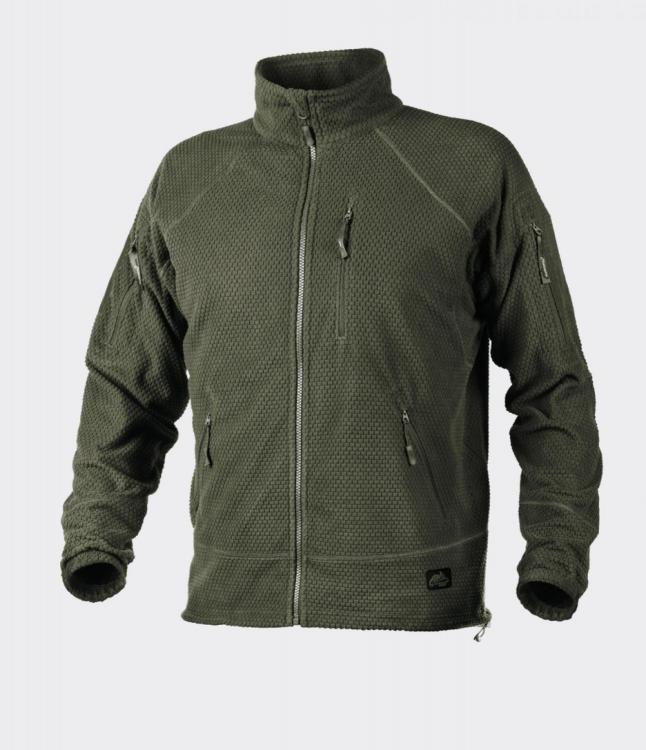 HELIKON TEX ALPHA GRID TACTICAL FLEECE JACKE OLIVE HELIKON TEX ALPHA GRID TACTICAL FLEECE JACKE OLIVE