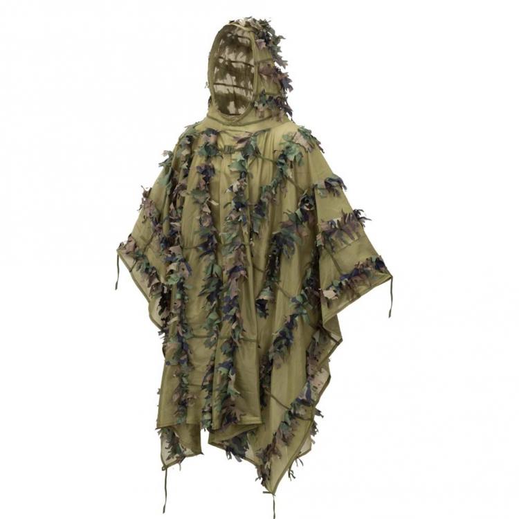 HELIKON-TEX LEAF GHILLIE PONCHO US WOODLAND HELIKON-TEX LEAF GHILLIE PONCHO US WOODLAND