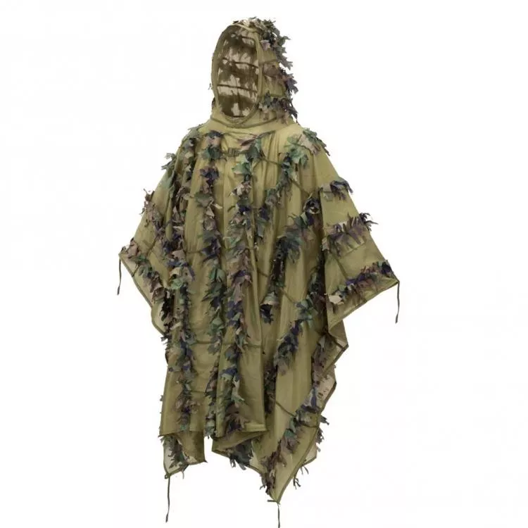 HELIKON-TEX LEAF GHILLIE PONCHO US WOODLAND HELIKON-TEX LEAF GHILLIE PONCHO US WOODLAND