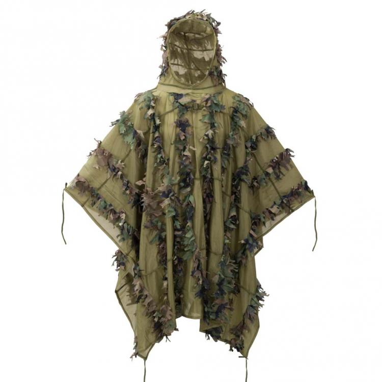 HELIKON-TEX LEAF GHILLIE PONCHO US WOODLAND