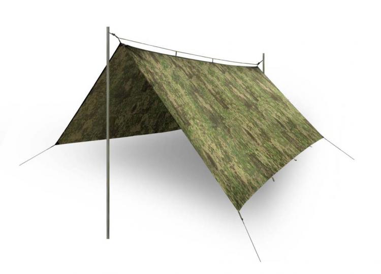 Bâche Militaire Helikon-Tex Supertarp Woodland Camo - Imperméable, Abri De Survie