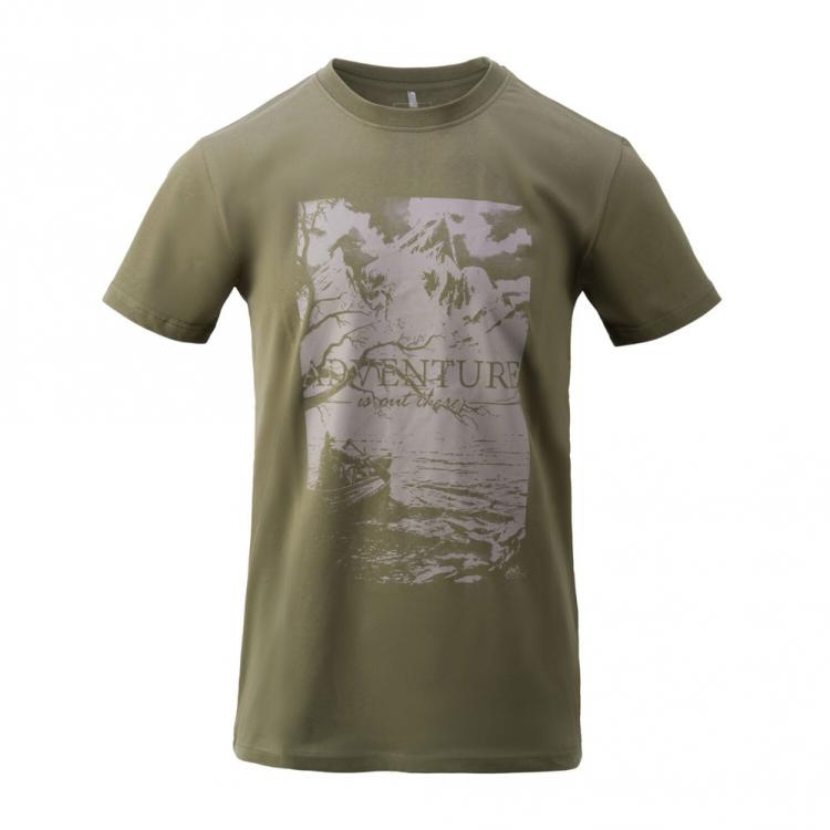 HELIKON TEX MOTTO T-SHIRT  ADVENTURE IS OUT THERE DARK AZURE