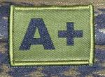 ID Patch Bloodgroup OD Green / Desert with Velcro A Pos