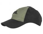 HELIKON-TEX LOGO CAP SCHWARZ UND VORDERSEITE OLIVE-GREEN