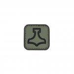 MJOELNIR THORS HAMMER PVC PATCH OLIVE