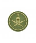 ABZEICHEN PVC PATCH SPARTAN KRIEGER SPARTIATE OLIVE