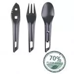 WILDO® THE OCYS™ (OUTDOOR CUTLERY SET) DARK GREY